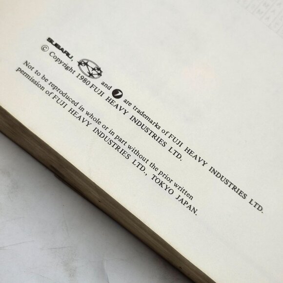 Subaru 1600 1800 Service Manual Engine & Body September 1980 Fuji Heavy Ind - Picture 4 of 4